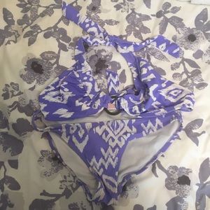 Blue and white Xhilariation bikini set